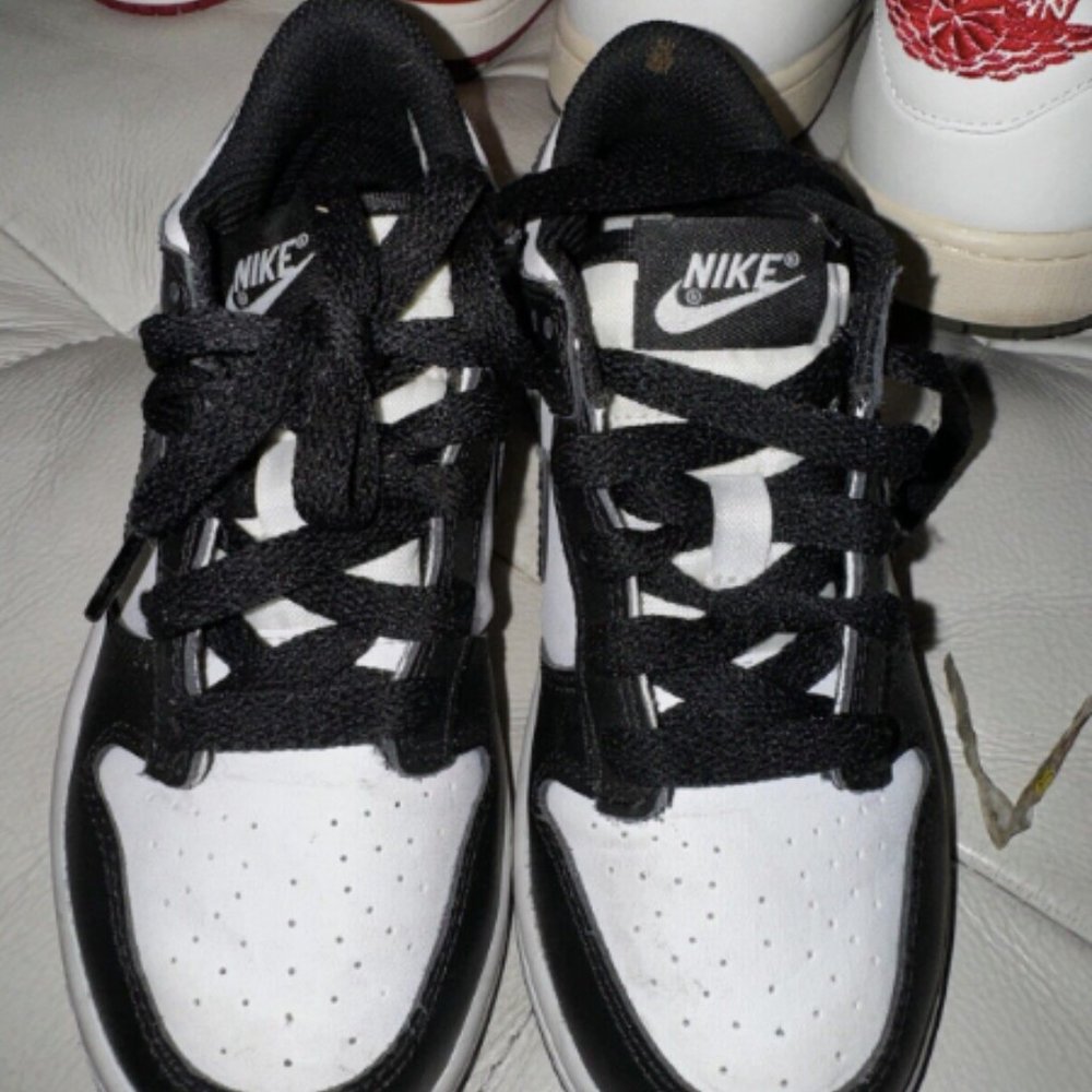 Kids Nike Dunk Low Black White